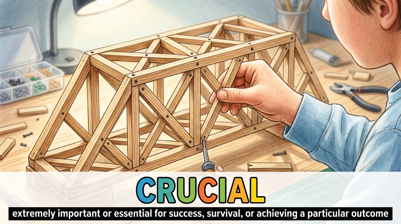 English Illustration for crucial